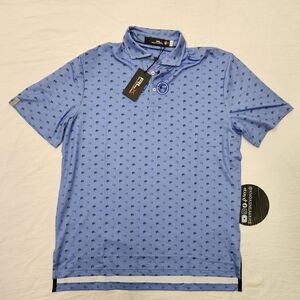 RLX Ralph Lauren Performance Golf Polo Shirt Blue Swordfish Men's Size Medium